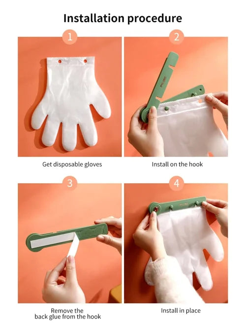 Disposable Glove Holder Organizer Wall Mounted (With 200PCS Gloves)