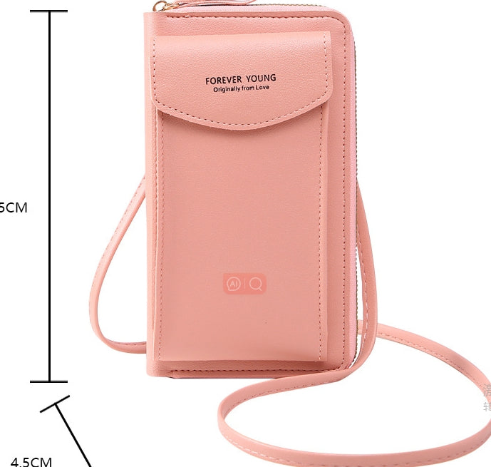 New long wallet small shoulder bag wallet clutch bag wallet zipper mobile phone bag card bag