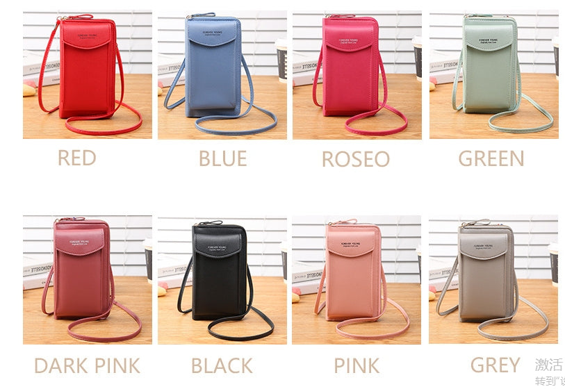 New long wallet small shoulder bag wallet clutch bag wallet zipper mobile phone bag card bag