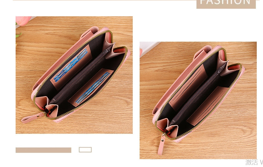 New long wallet small shoulder bag wallet clutch bag wallet zipper mobile phone bag card bag