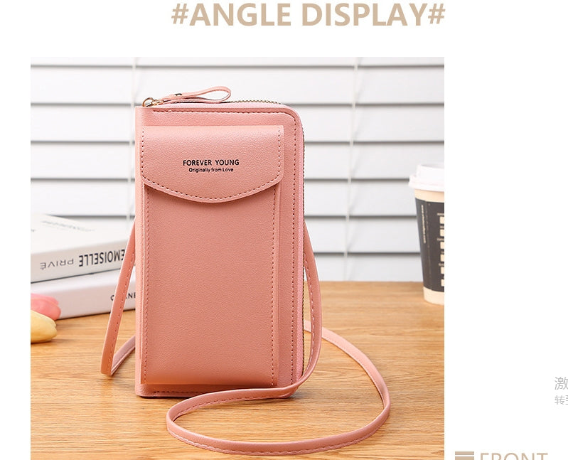 New long wallet small shoulder bag wallet clutch bag wallet zipper mobile phone bag card bag