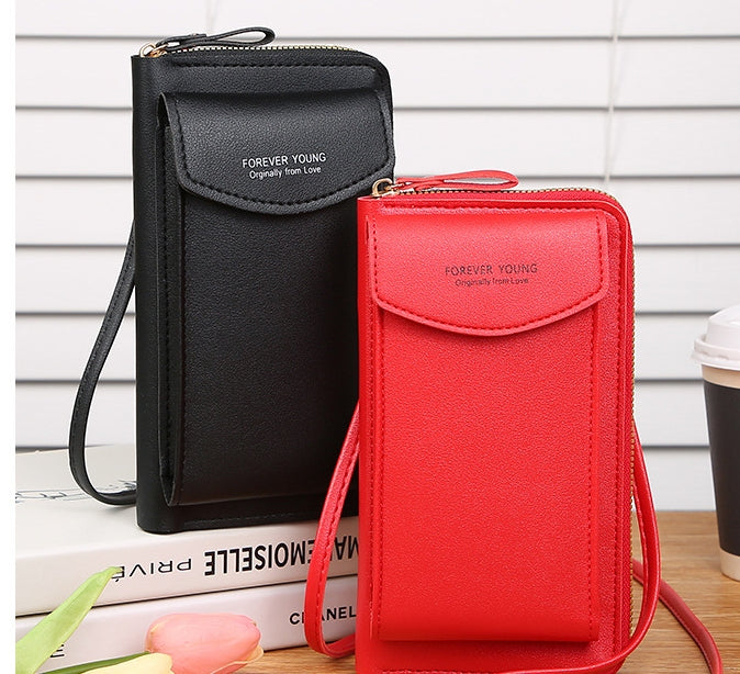 New long wallet small shoulder bag wallet clutch bag wallet zipper mobile phone bag card bag