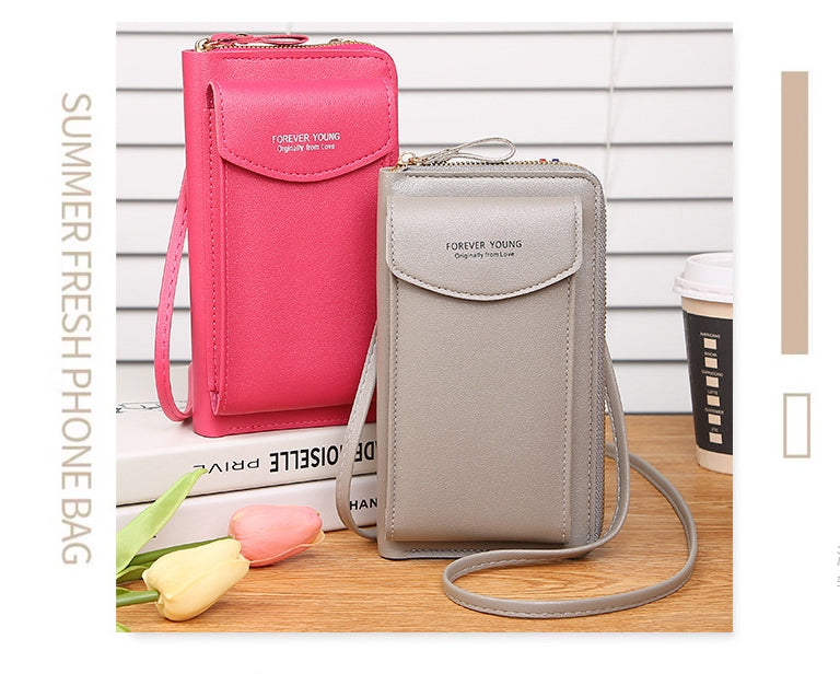 New long wallet small shoulder bag wallet clutch bag wallet zipper mobile phone bag card bag