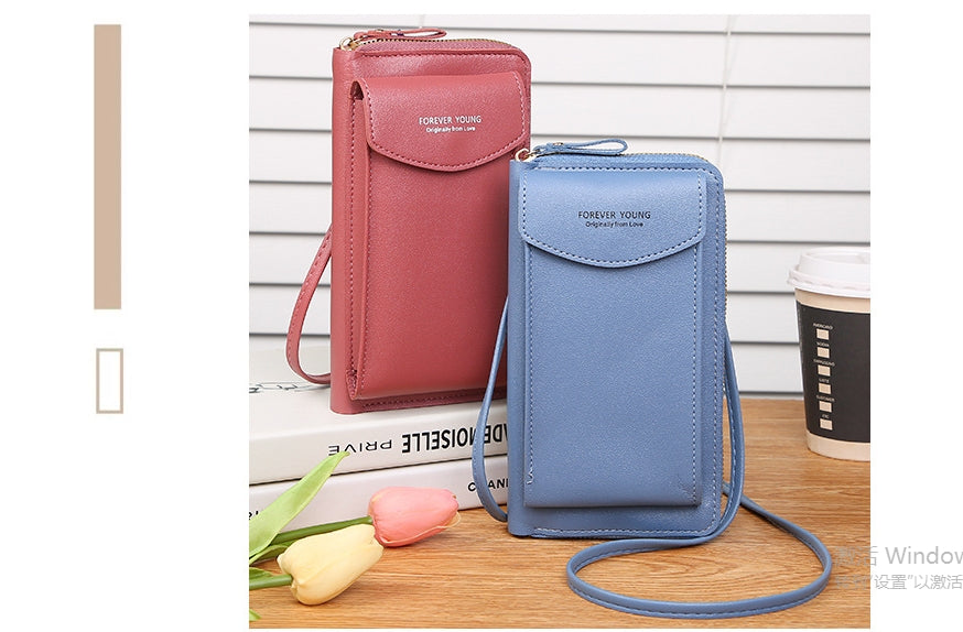 New long wallet small shoulder bag wallet clutch bag wallet zipper mobile phone bag card bag