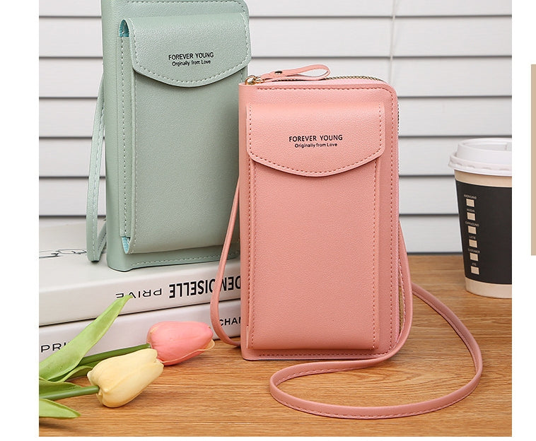 New long wallet small shoulder bag wallet clutch bag wallet zipper mobile phone bag card bag