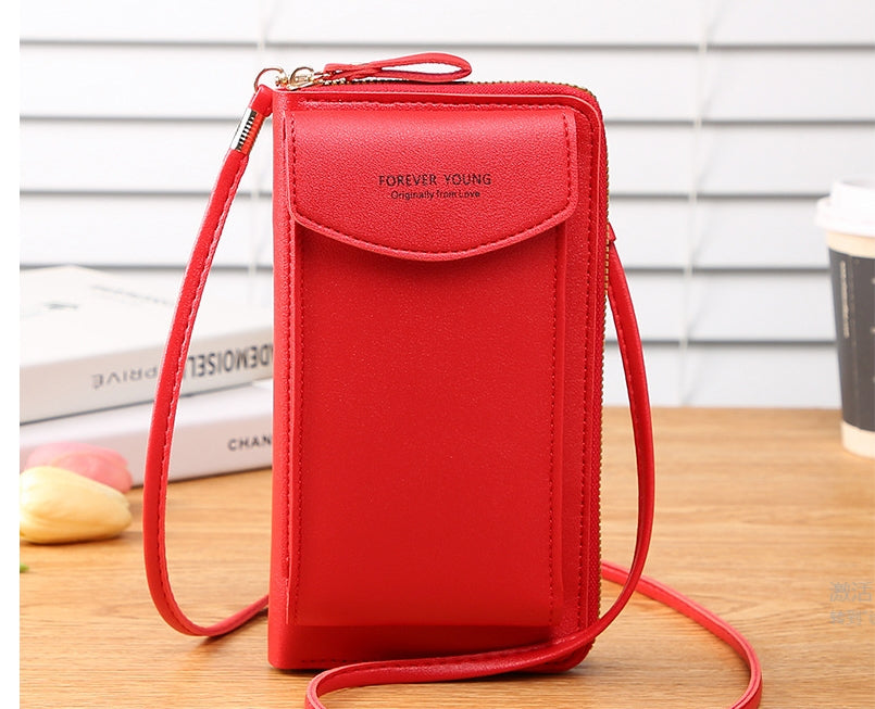 New long wallet small shoulder bag wallet clutch bag wallet zipper mobile phone bag card bag