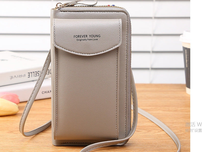 New long wallet small shoulder bag wallet clutch bag wallet zipper mobile phone bag card bag