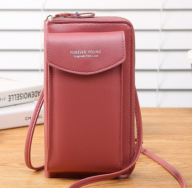 New long wallet small shoulder bag wallet clutch bag wallet zipper mobile phone bag card bag