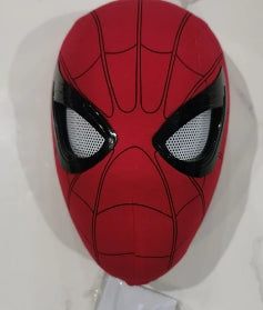 Mascara Spiderman Headgear Cosplay Moving Eyes Electronic Mask Spider Man 1:1  Control Elastic Toys for Adults Kids Gift