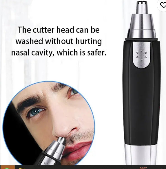 Electric Shaving Nose Ear Trimmer Double Blade Head Nose Hair Trimmer for Men Shaving Hair Removal Razor Beard