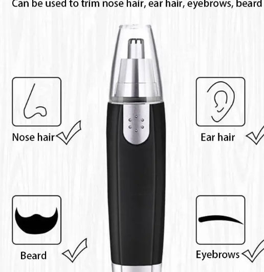 Electric Shaving Nose Ear Trimmer Double Blade Head Nose Hair Trimmer for Men Shaving Hair Removal Razor Beard