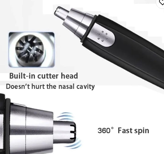 Electric Shaving Nose Ear Trimmer Double Blade Head Nose Hair Trimmer for Men Shaving Hair Removal Razor Beard