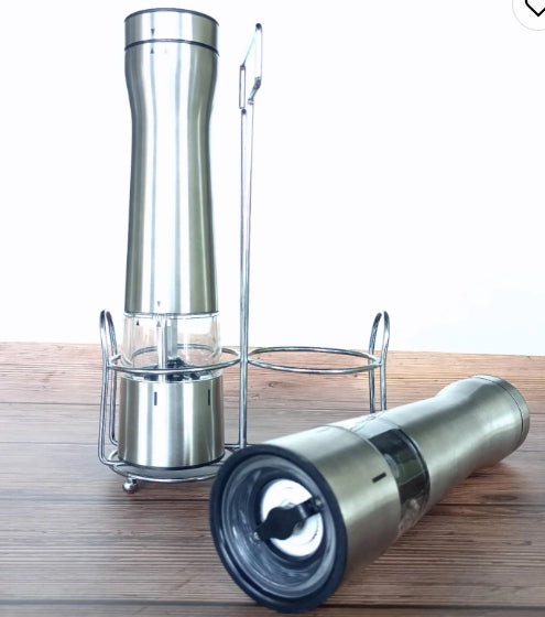 Factory Direct Electronic Salt and Pepper Grinder Stainless Steel Battery Operated Pepper Mills