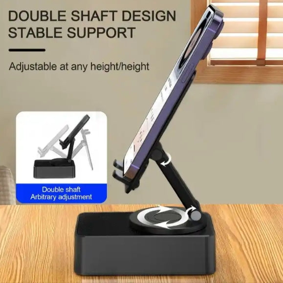 Audio Phone Holder 3 in 1 Phone Holder 360 Degree Rotating Phone Holder with 9D Surround Anti-Slip Base