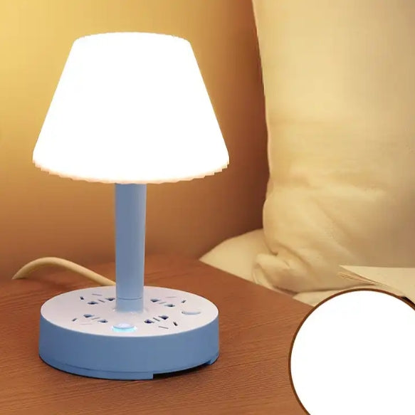 Multifunctional socket table lamp USB plug small table lamp with mobile phone holder 3-light table lamp dimmable dimmer can be wall-mounted