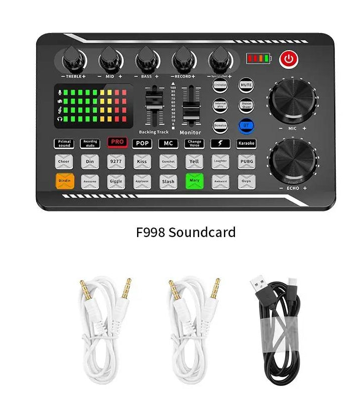 Multifunctional sound card microphone mixer kit