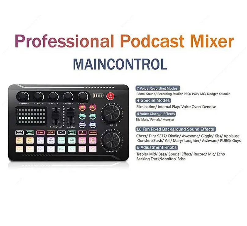 Multifunctional sound card microphone mixer kit