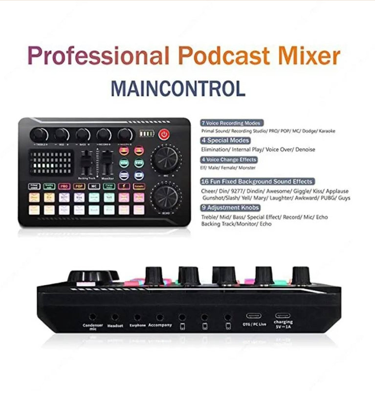 Multifunctional sound card microphone mixer kit