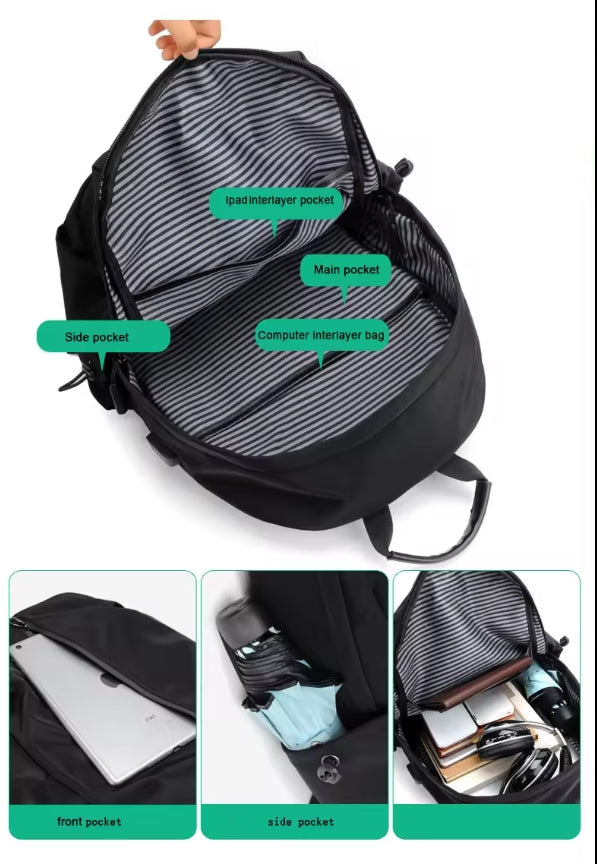 Hot Hot luxury men's business travel bag USB lightweight waterproof large capacity backpacks