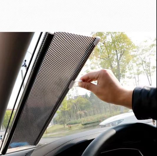 Automatic sunshade and anti-mosquito curtains for car windows