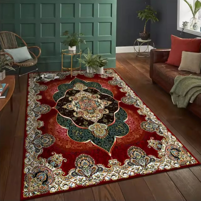 Bohemian Style Short Pile Soft Foldable Decorative Rugs