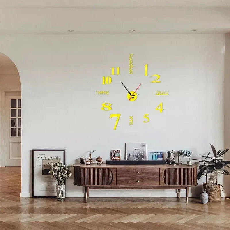 DIY Modern Punch Free Wall Clock