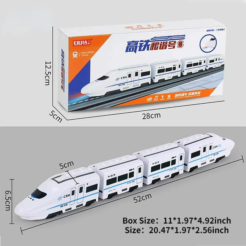 🔥Remote control version electric universal simulation high-speed rail Harmony train toy