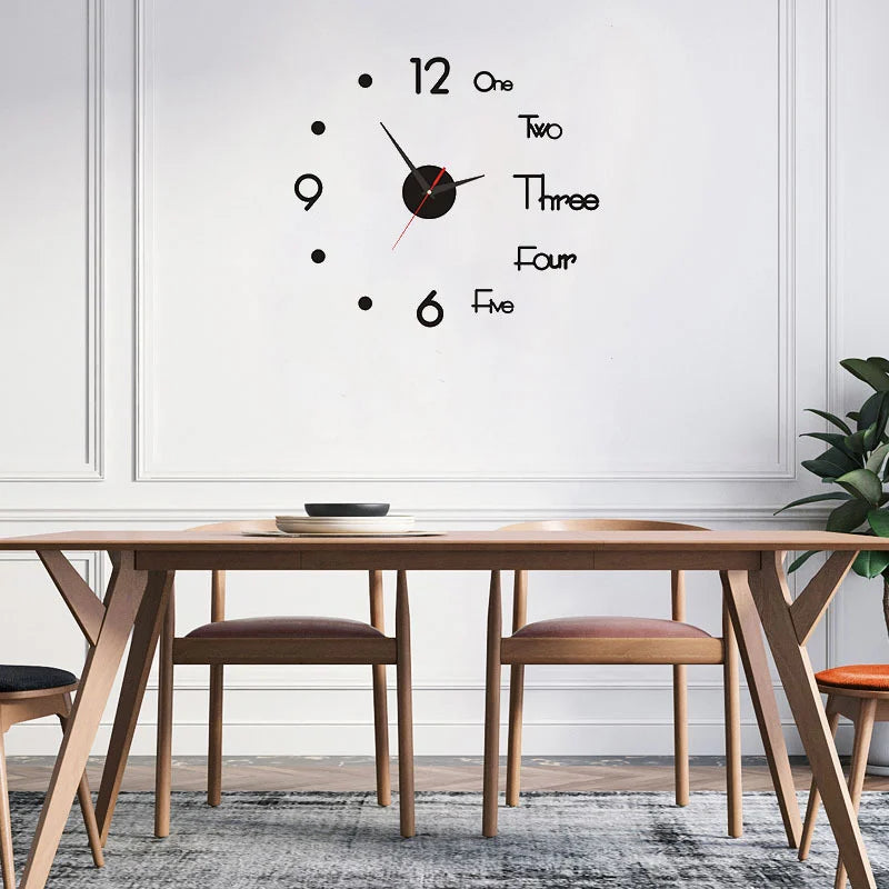 DIY Modern Punch Free Wall Clock