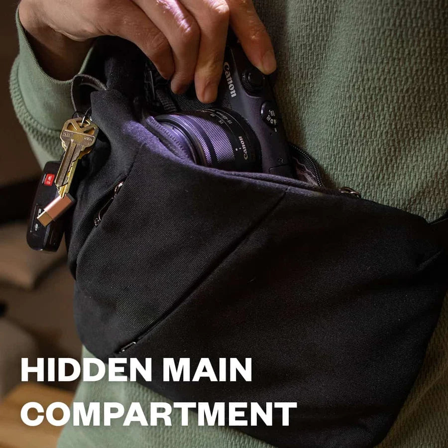 Anti-theft small slant backpack