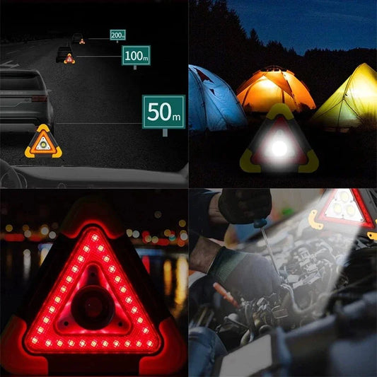 🔥Hot Sale 🔥 2-IN-1 Emergency Triangular Roadside Warning Light