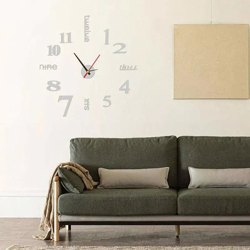 DIY Modern Punch Free Wall Clock