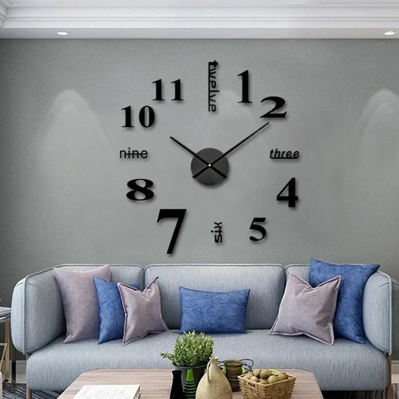 DIY Modern Punch Free Wall Clock