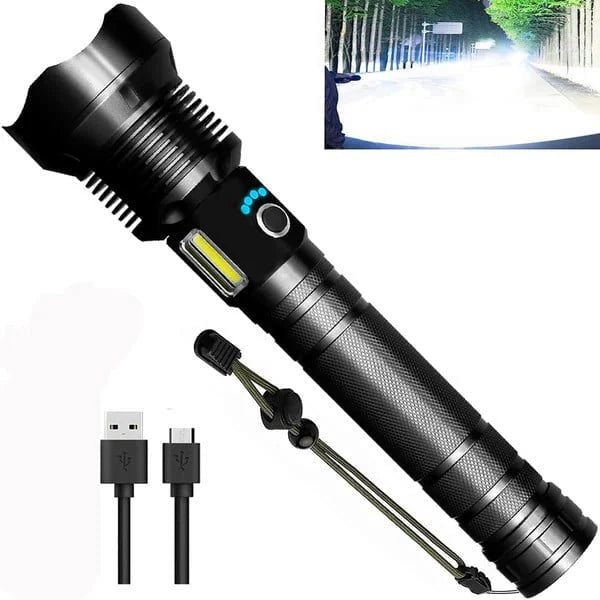 🔥 LED Rechargeable Tactical Laser Flashlight 10000 High Lumens🔥