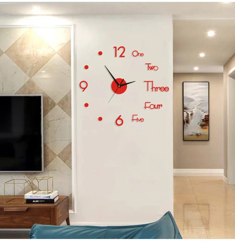 DIY Modern Punch Free Wall Clock