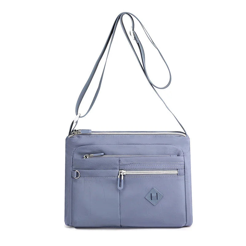 Lightweight multi-pocket shoulder bag for both men and women