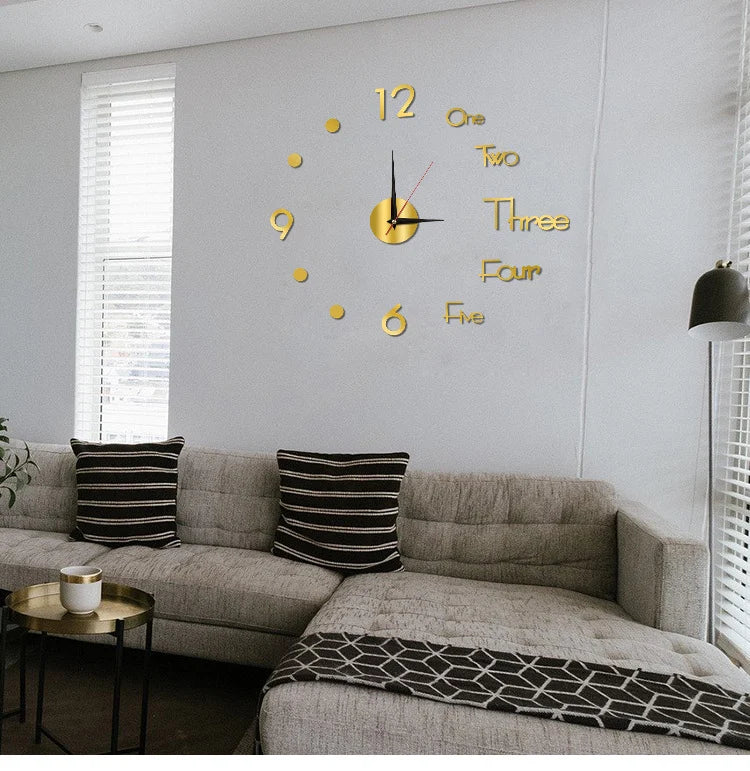 DIY Modern Punch Free Wall Clock