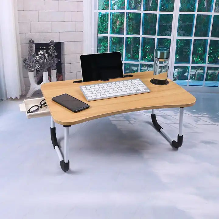 Home Working Folding Breakfast Portable Lap Standing Wooden Foldable laptop table bed computer desk