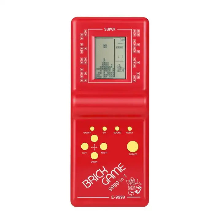 E-9999 Hand-Held Gaming Device Russia Brick Square 24 Games Console Nostalgic Electronics Brain Game Plastic Music Voice