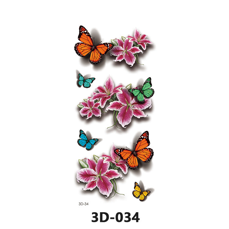 40 tattoo stickers, waterproof 3D tattoo stickers for men and women, all styles, 300 to 400 tattoos