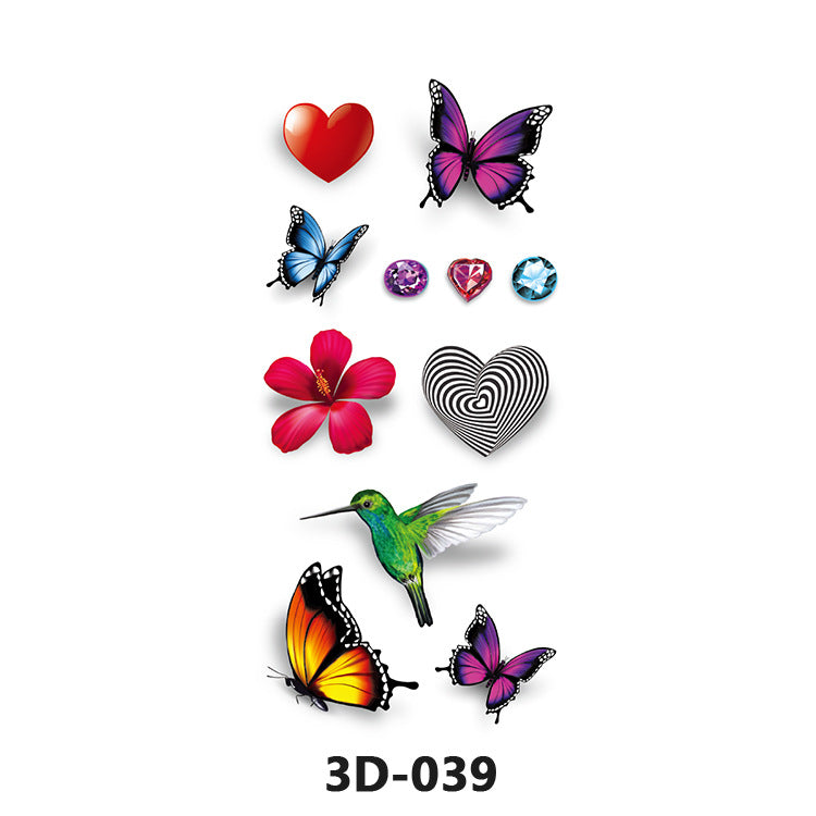 40 tattoo stickers, waterproof 3D tattoo stickers for men and women, all styles, 300 to 400 tattoos