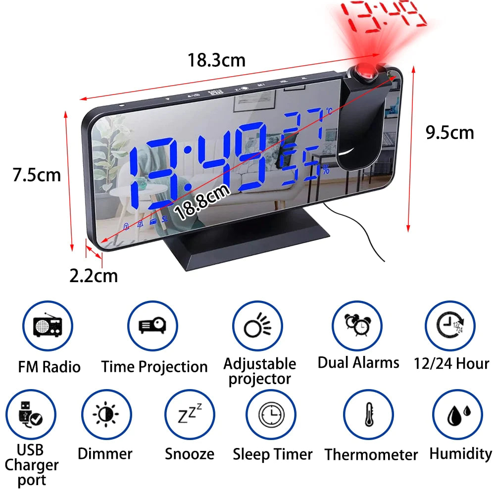 🔥Mirror Projection Alarm Clock🔥