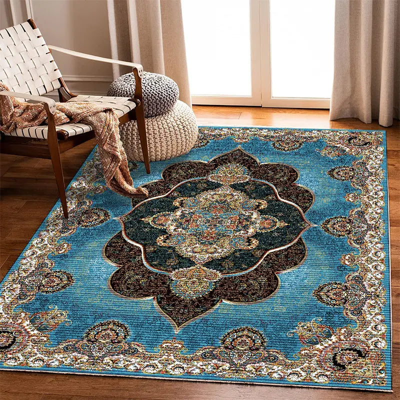 Bohemian Style Short Pile Soft Foldable Decorative Rugs