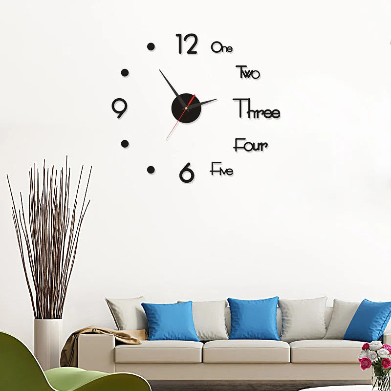 DIY Modern Punch Free Wall Clock