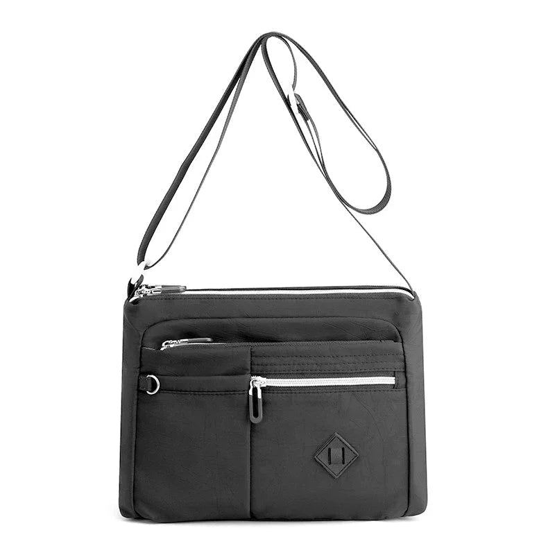 Lightweight multi-pocket shoulder bag for both men and women