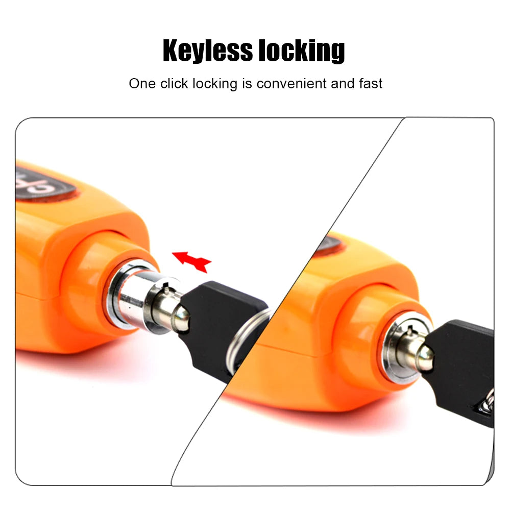 CapsLock Effective lock for motorcycle handlebars（alarmable)