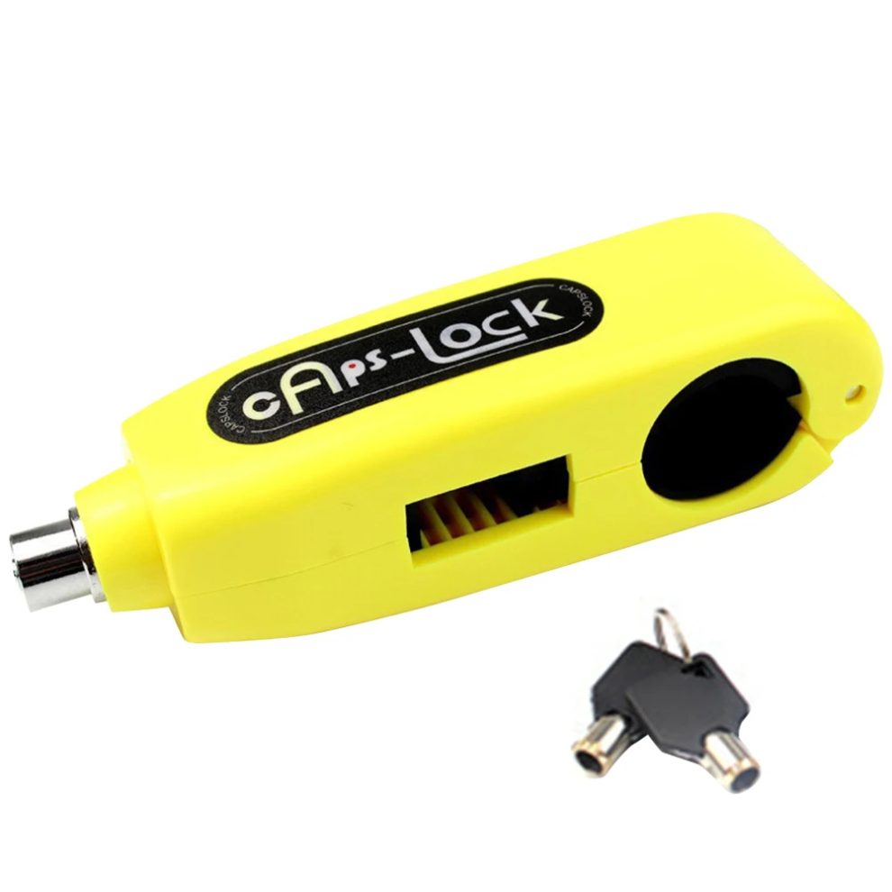 CapsLock Effective lock for motorcycle handlebars（alarmable)