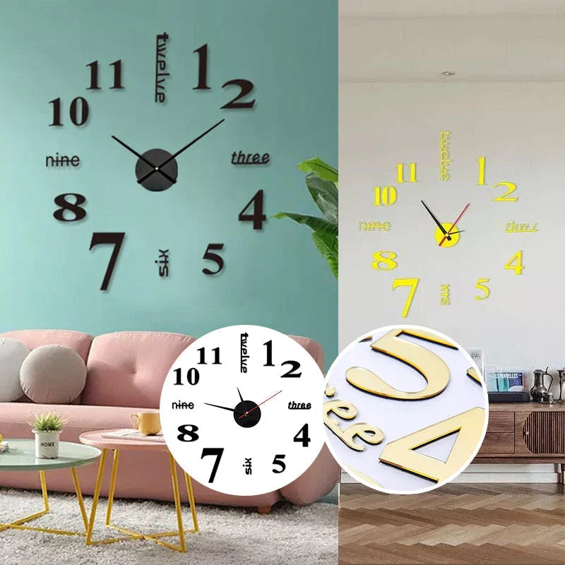 DIY Modern Punch Free Wall Clock