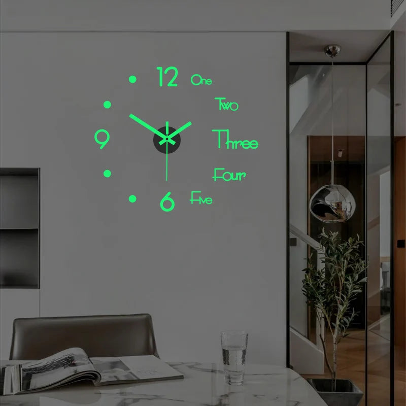 DIY Modern Punch Free Wall Clock