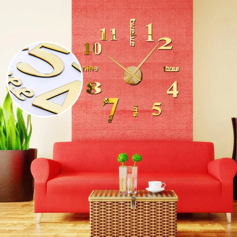 DIY Modern Punch Free Wall Clock